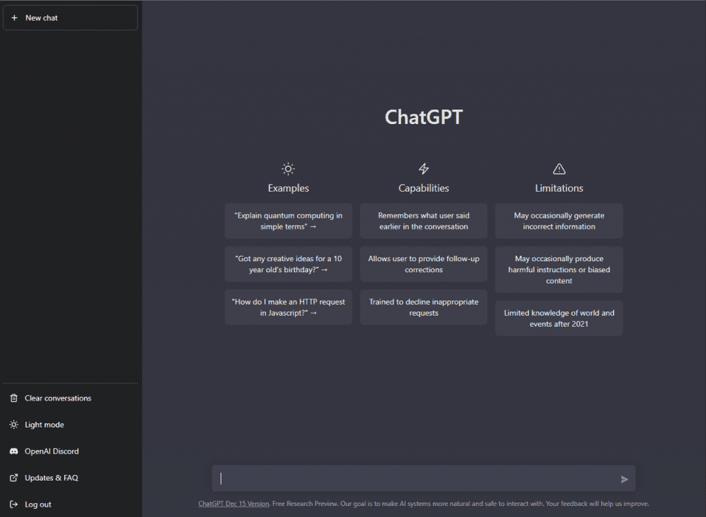 chatgpt ai interface how to 