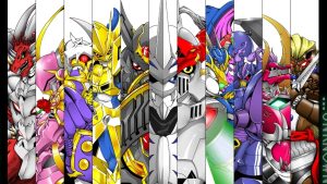 digimon niveles caballeros reales